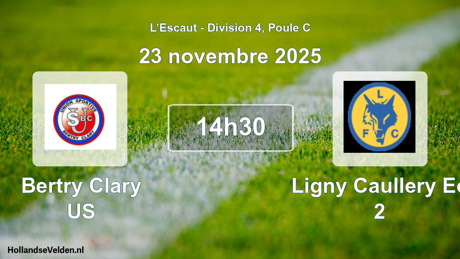 Match programmé: Bertry Clary US - Ligny Caullery Eo 2 (23 novembre 2025)