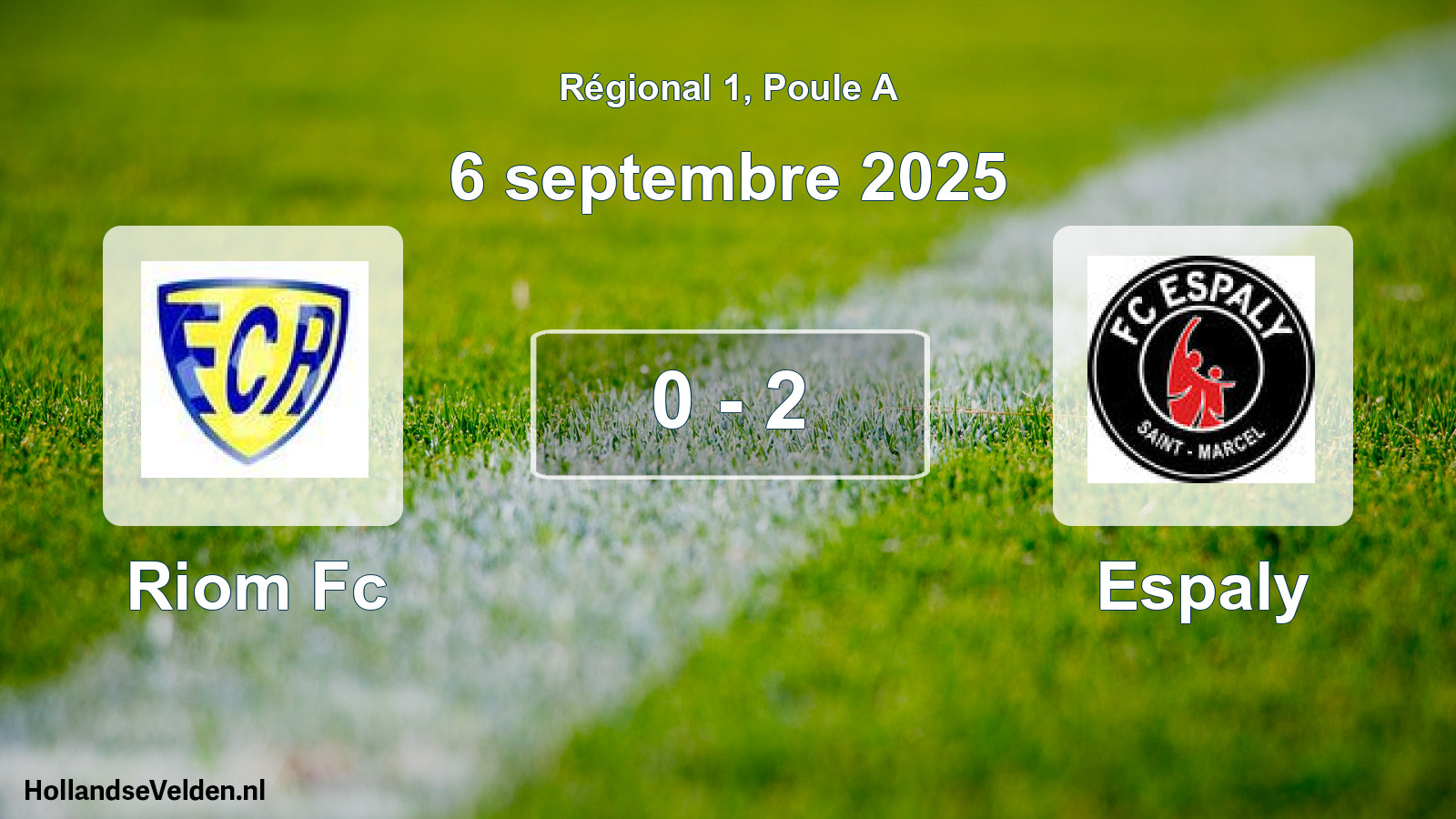 Total number of matches played: Riom Fc - Espaly 0 - 2 (6 September 2025)