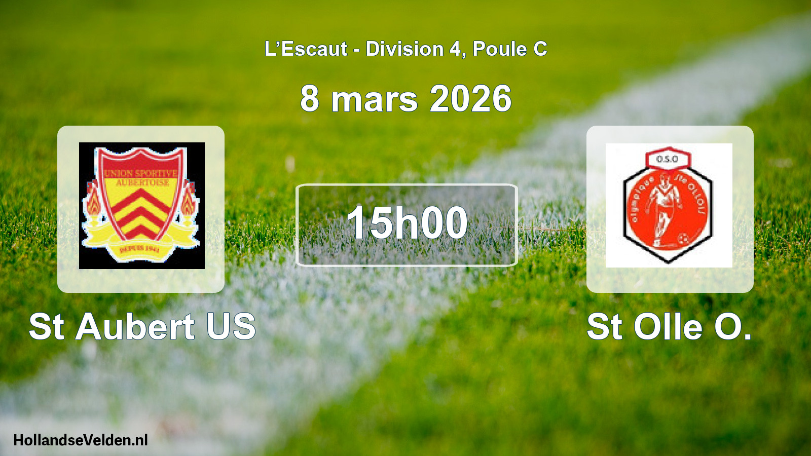 Match programmé: St Aubert US - St Olle O. (8 mars 2026)