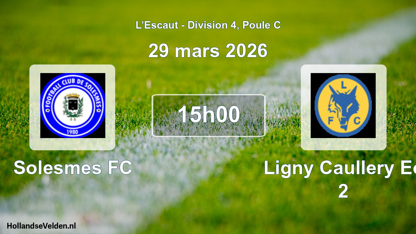 Match programmé: Solesmes FC - Ligny Caullery Eo 2 (29 mars 2026)