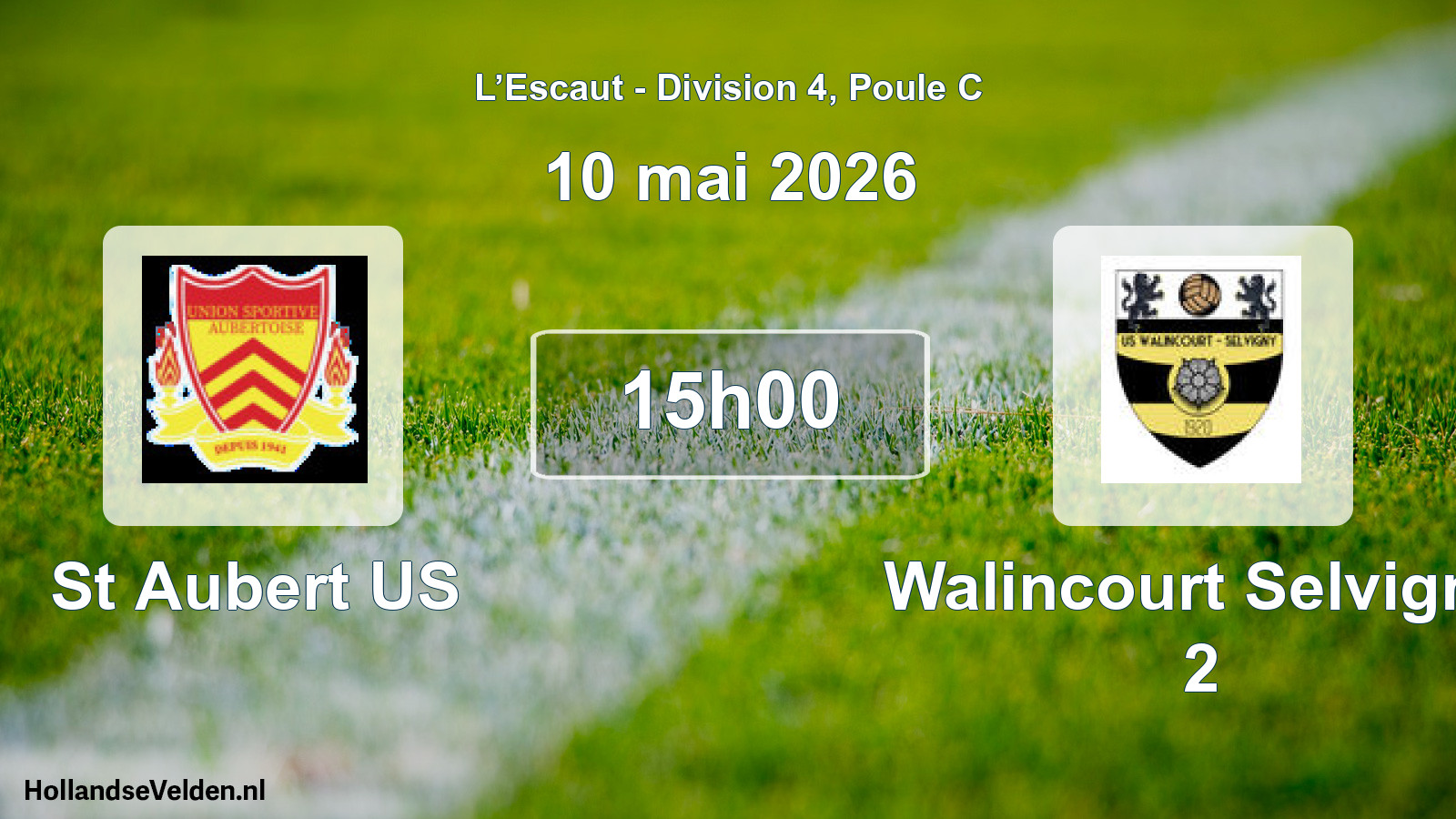 Match programmé: St Aubert US - Walincourt Selvigny 2 (10 mai 2026)