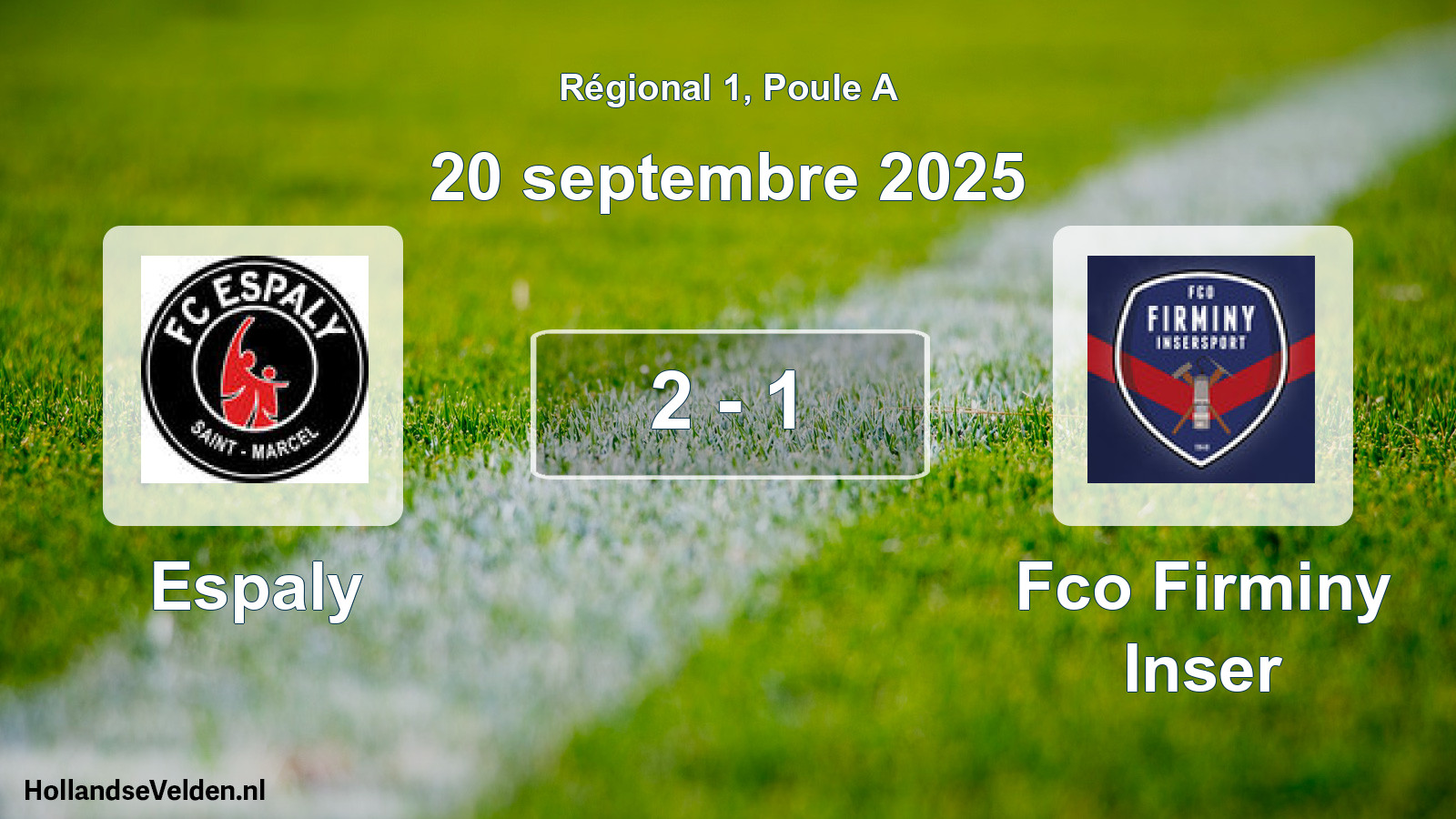 Gespeelde wedstrijd: Espaly - Fco Firminy Inser 2 - 1 (20 septembre 2025)
