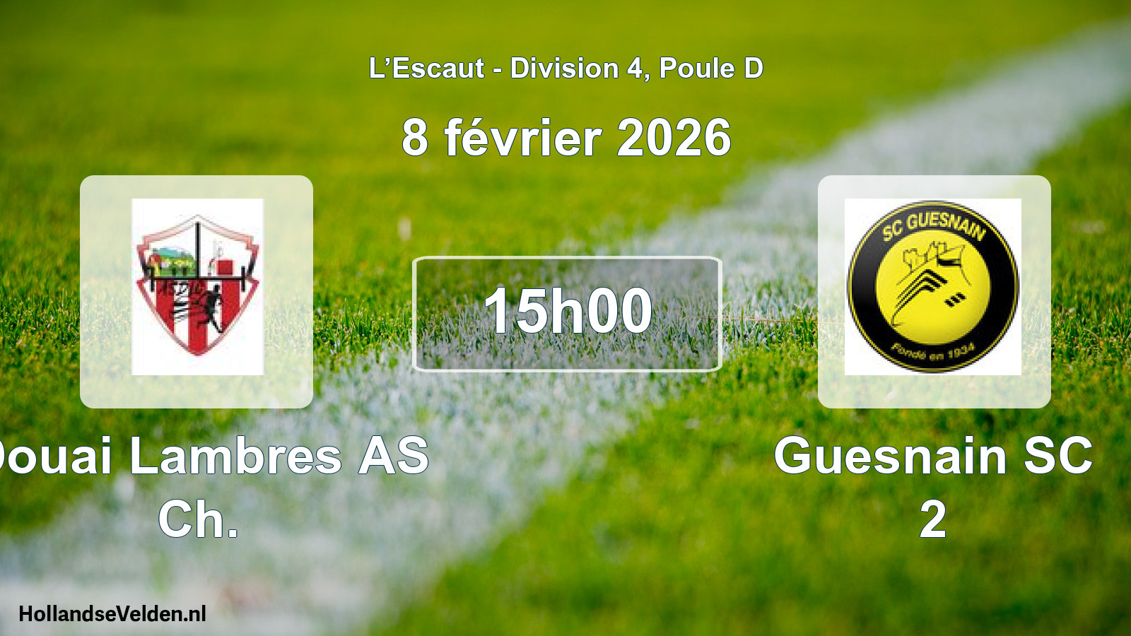 Scheduled Match: Douai Lambres AS Ch. - Guesnain SC 2 (8 February 2026)