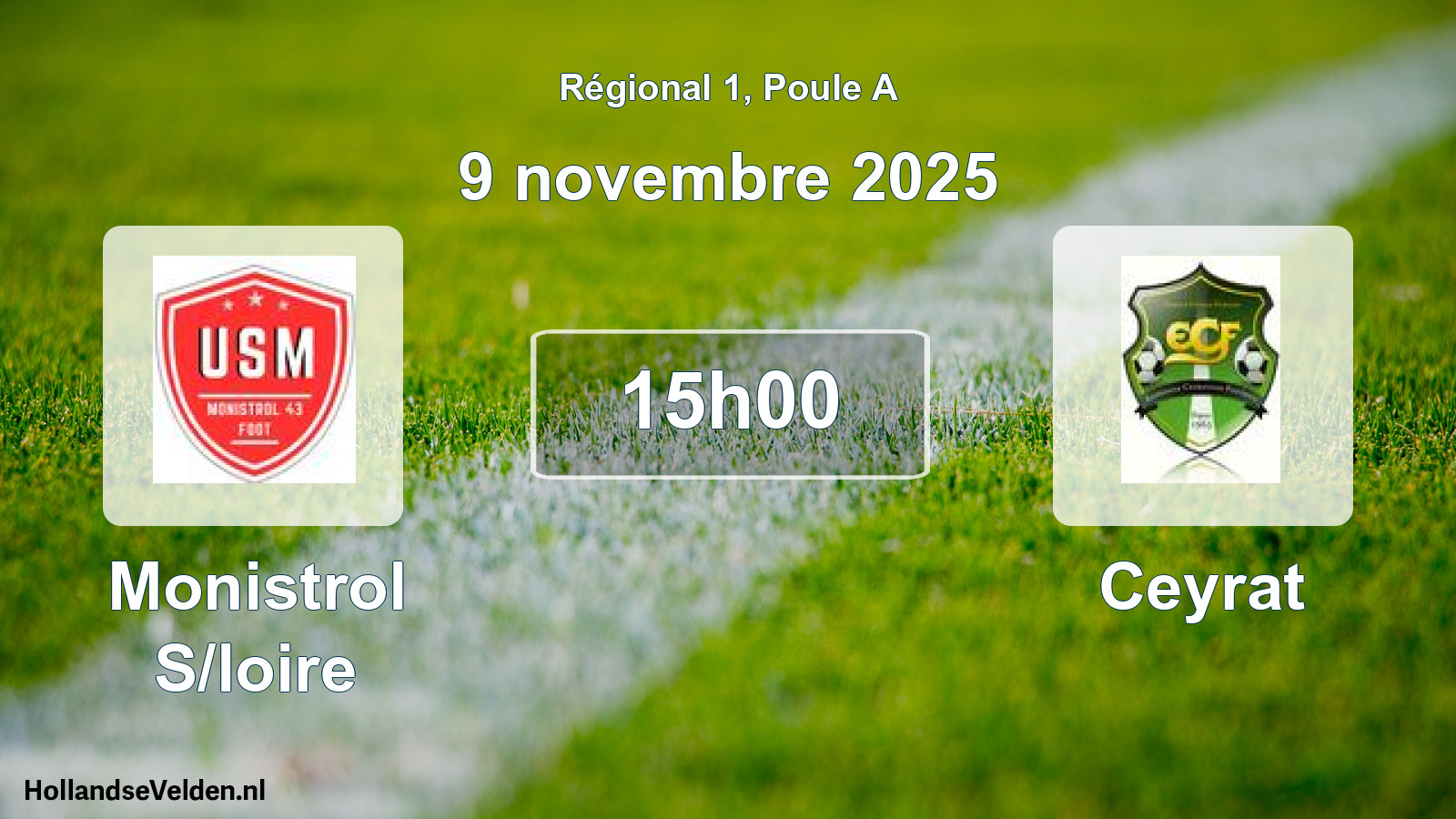 Scheduled Match: Monistrol S/loire - Ceyrat (9 November 2025)