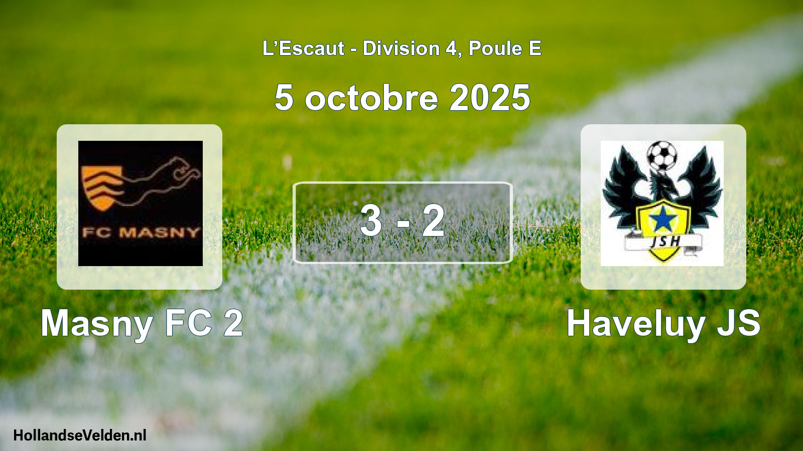 Total number of matches played: Masny FC 2 - Haveluy JS 3 - 2 (5 October 2025)
