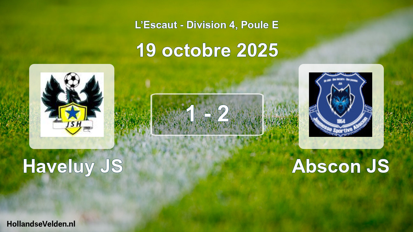 Gespeelde wedstrijd: Haveluy JS - Abscon JS 1 - 2 (19 oktober 2025)