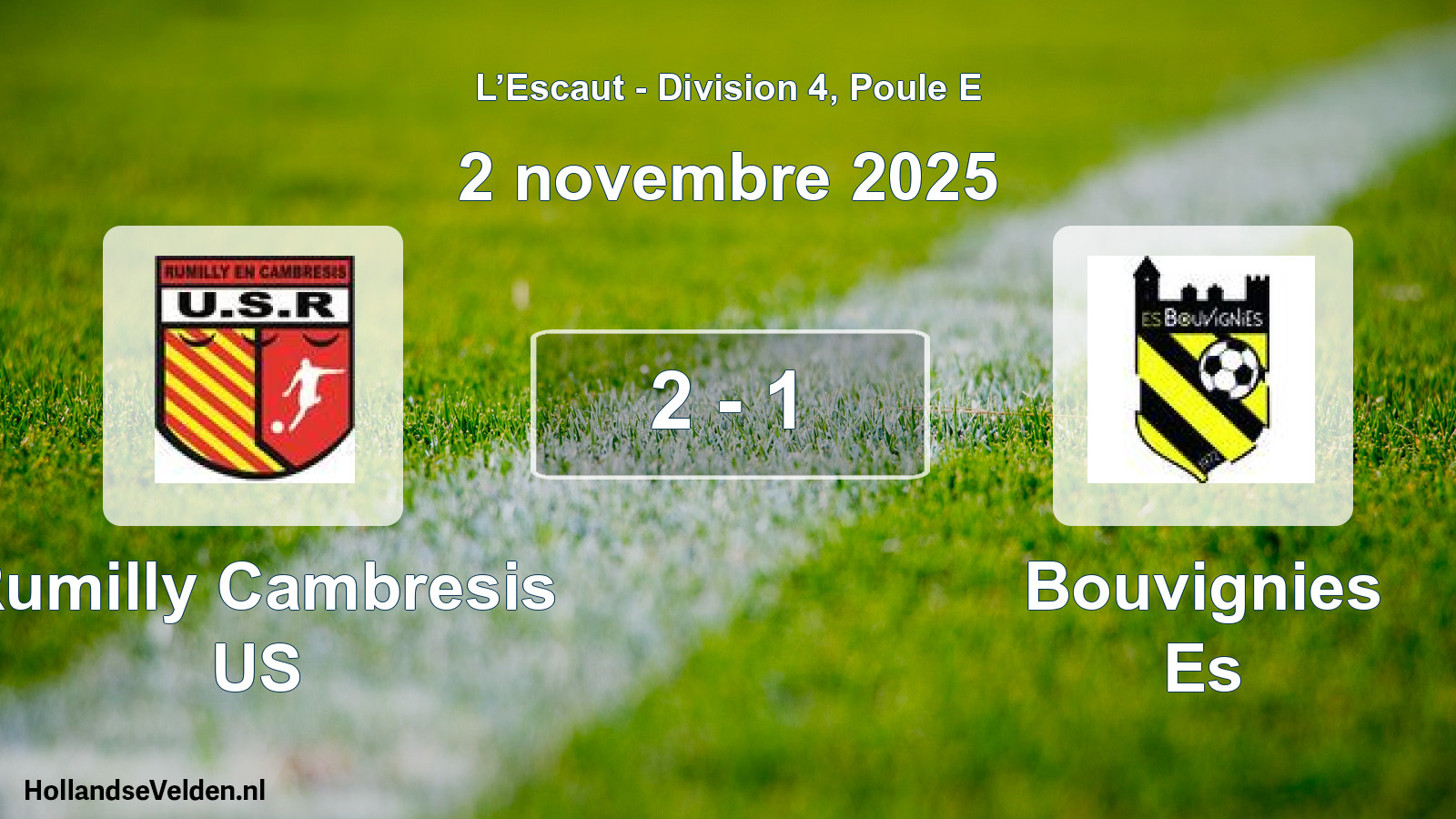 Match joué: Rumilly Cambresis US - Bouvignies Es 2 - 1 (2 novembre 2025)
