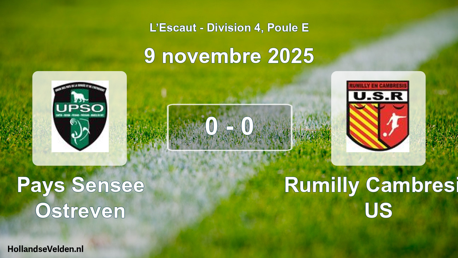 Match joué: Pays Sensee Ostreven - Rumilly Cambresis US 0 - 0 (9 novembre 2025)