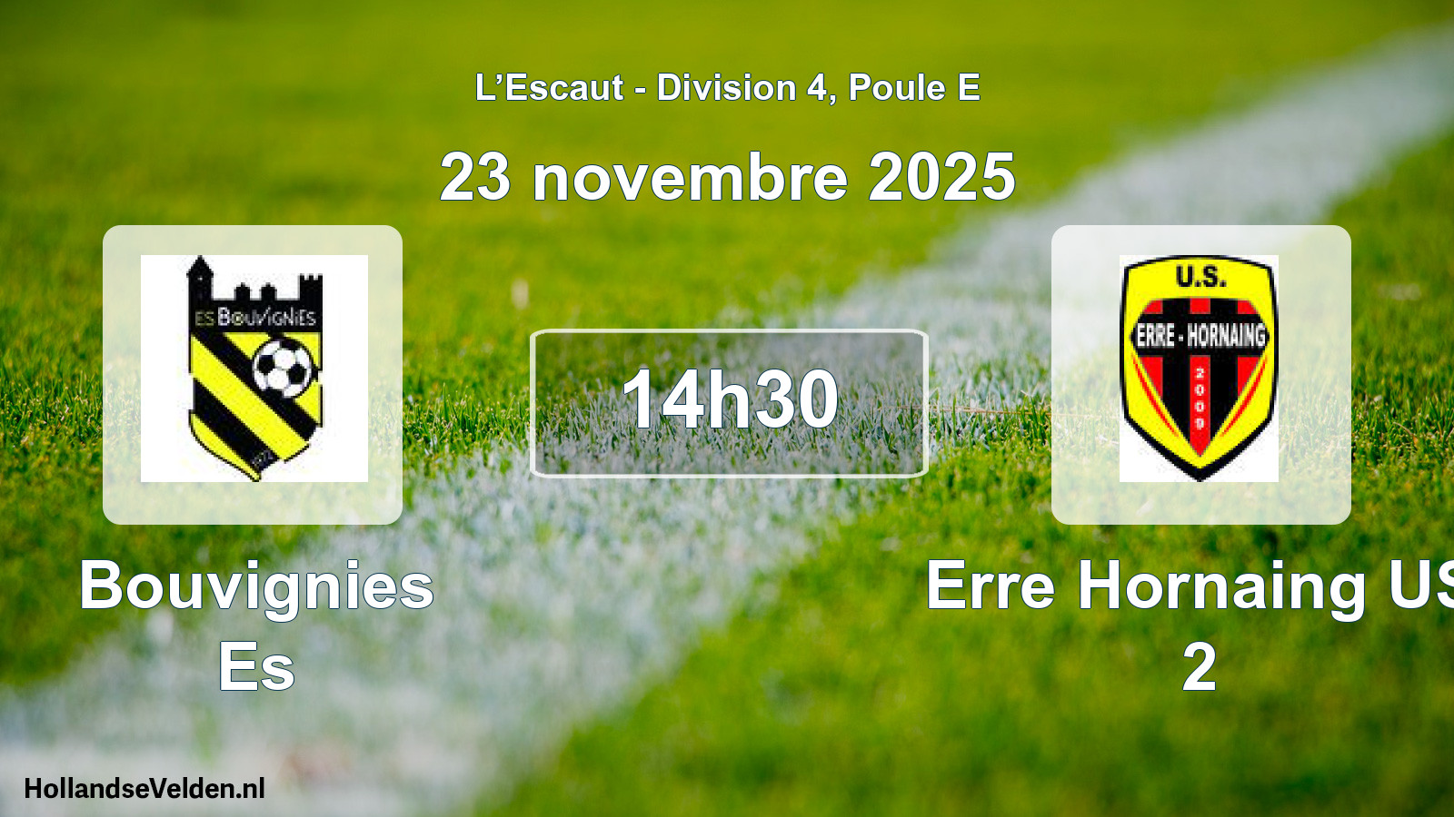 Match programmé: Bouvignies Es - Erre Hornaing US 2 (23 novembre 2025)