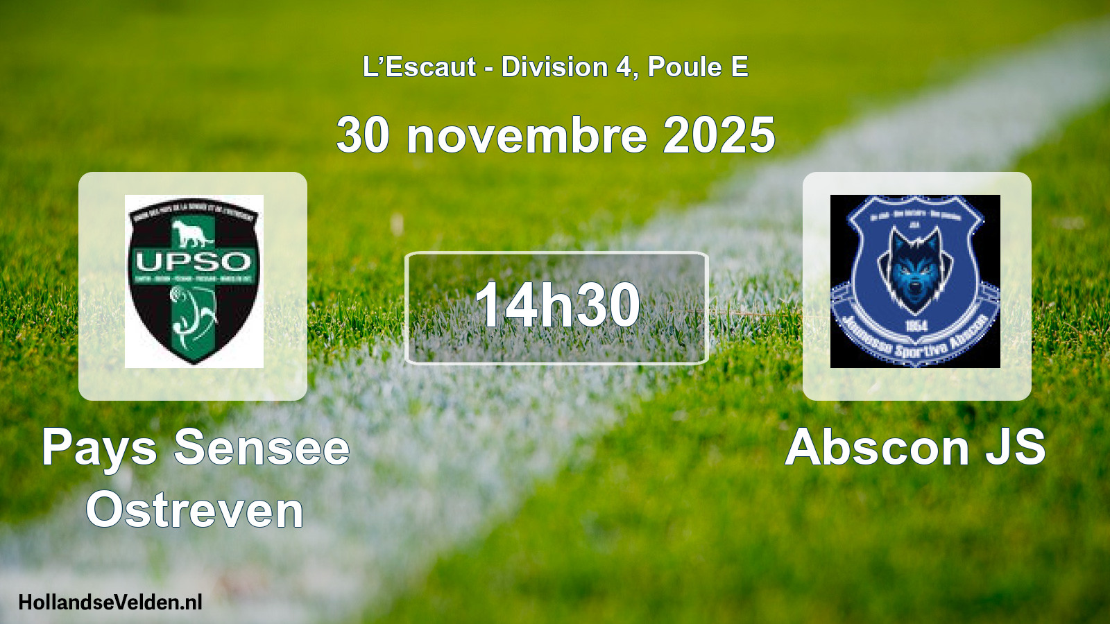 Scheduled Match: Pays Sensee Ostreven - Abscon JS (30 November 2025)