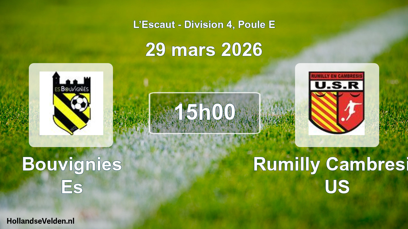 Match programmé: Bouvignies Es - Rumilly Cambresis US (29 mars 2026)
