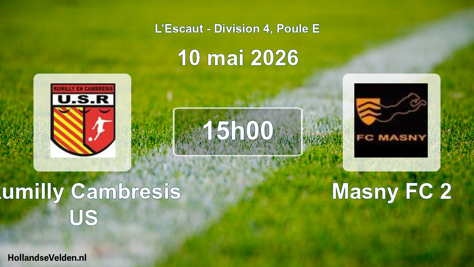 Match programmé: Rumilly Cambresis US - Masny FC 2 (10 mai 2026)