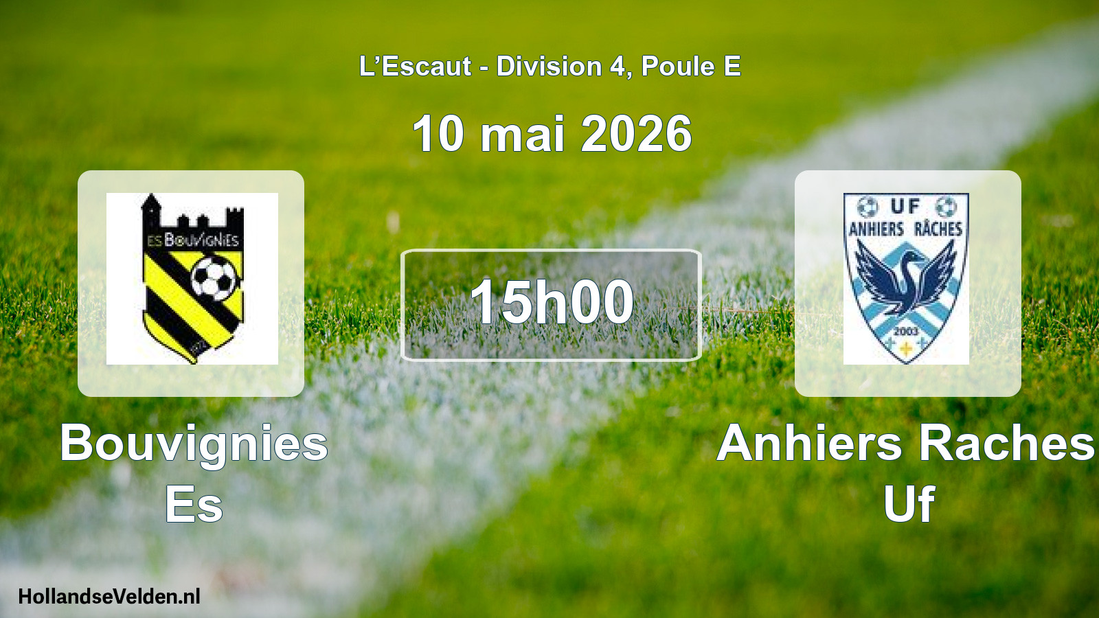Match programmé: Bouvignies Es - Anhiers Raches Uf (10 mai 2026)