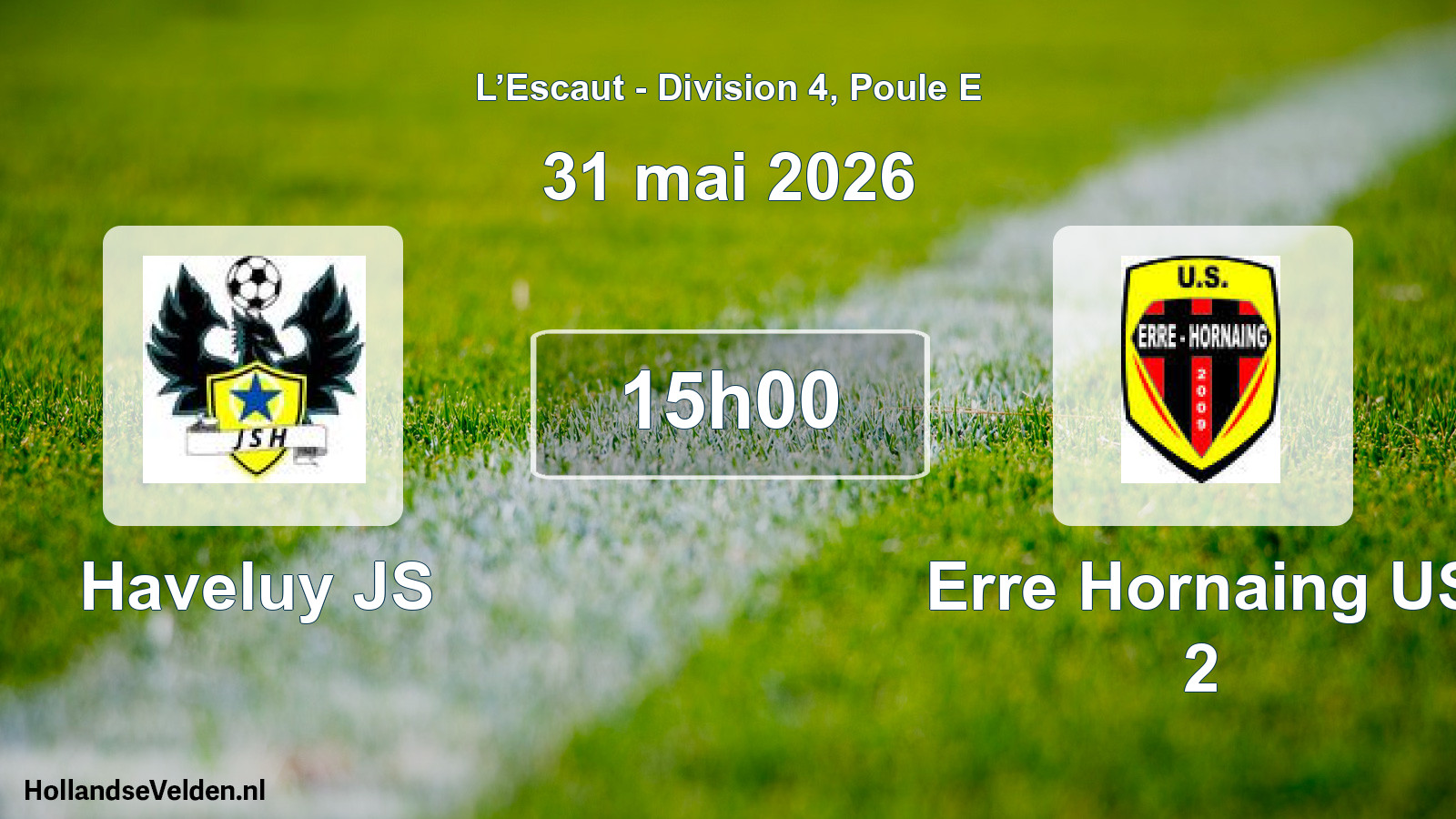 Match programmé: Haveluy JS - Erre Hornaing US 2 (31 mai 2026)