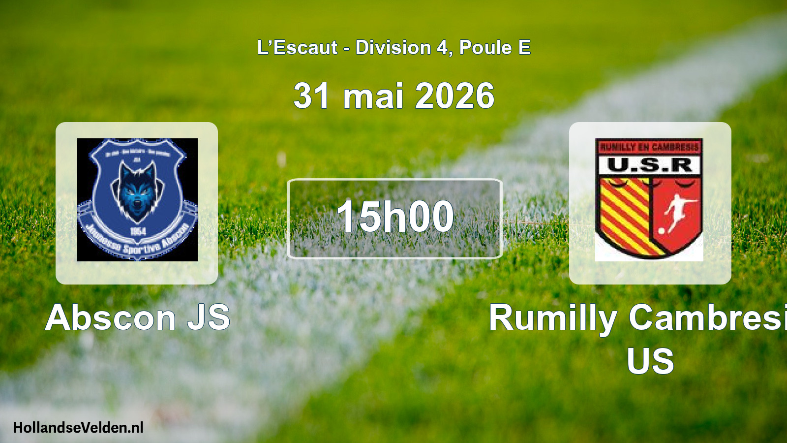 Scheduled Match: Abscon JS - Rumilly Cambresis US (31 May 2026)