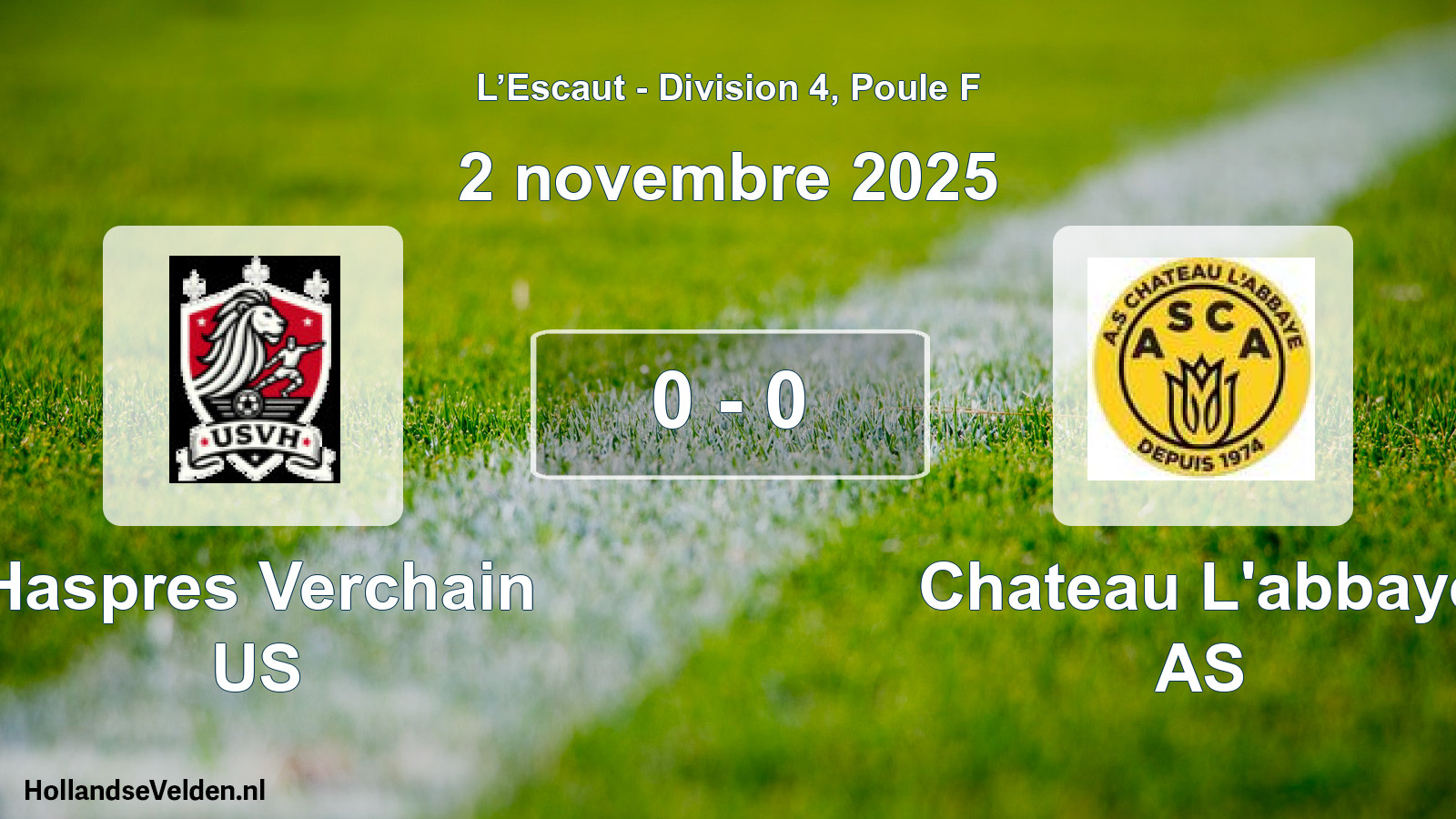 Gespeelde wedstrijd: Haspres Verchain US - Chateau L'abbaye AS 0 - 0 (2 november 2025)