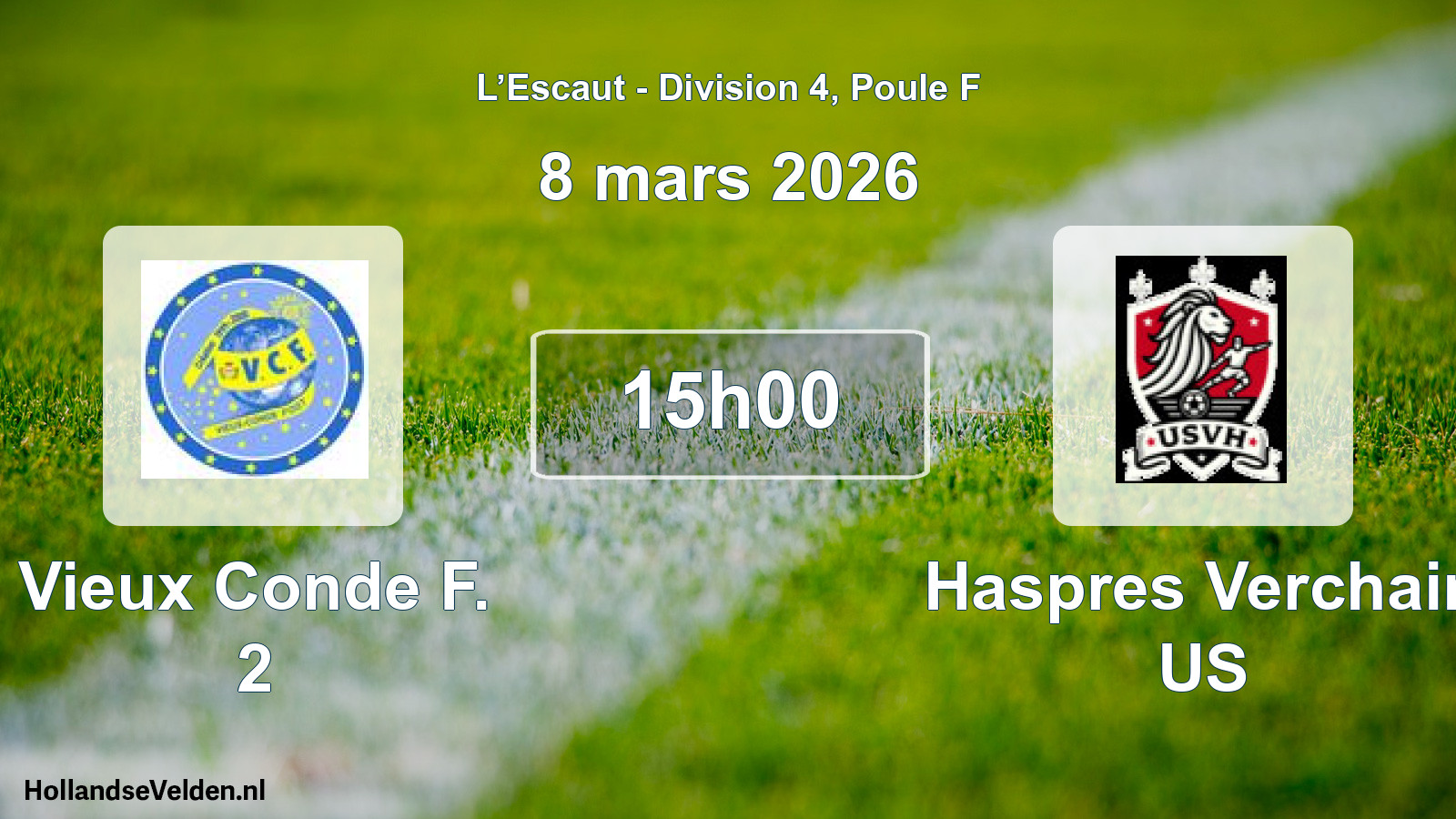 Scheduled Match: Vieux Conde F. 2 - Haspres Verchain US (8 March 2026)