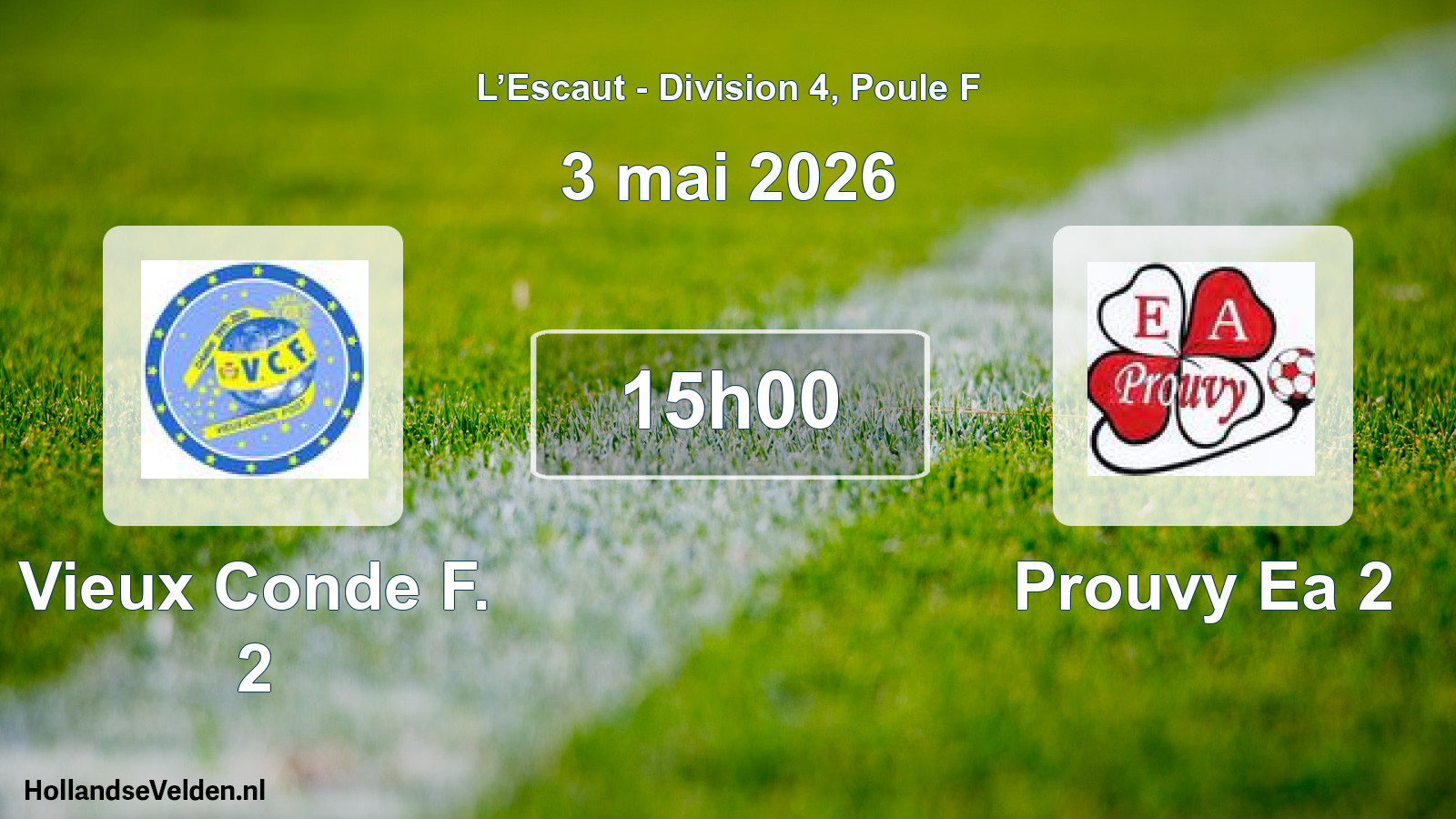 Match programmé: Vieux Conde F. 2 - Prouvy Ea 2 (3 mai 2026)