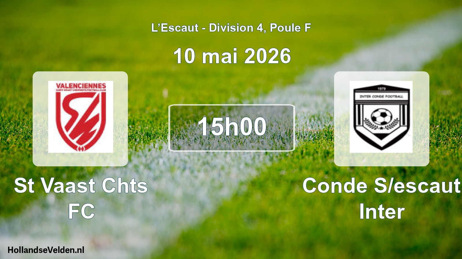 Match programmé: St Vaast Chts FC - Conde S/escaut Inter (10 mai 2026)
