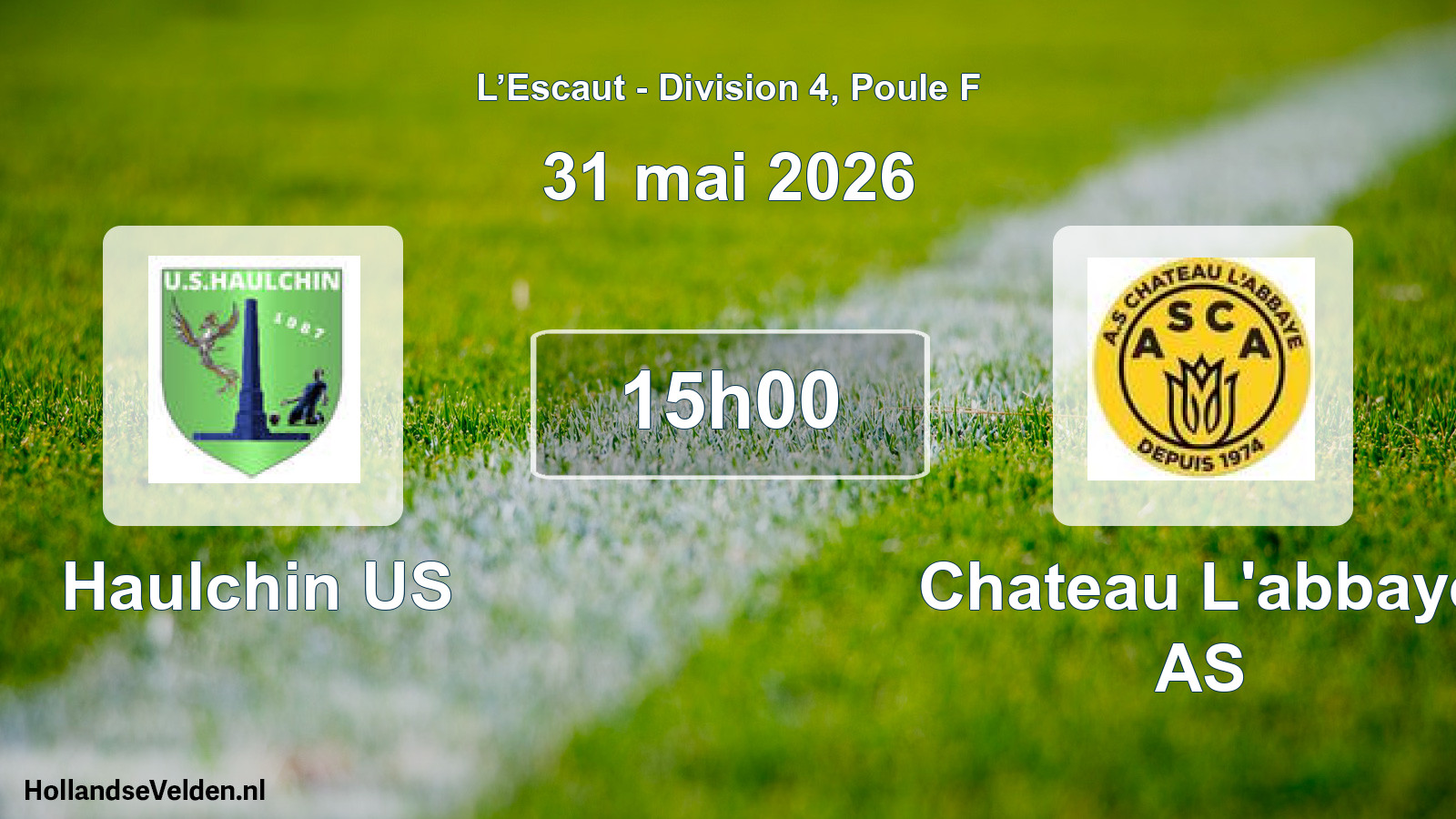 Match programmé: Haulchin US - Chateau L'abbaye AS (31 mai 2026)