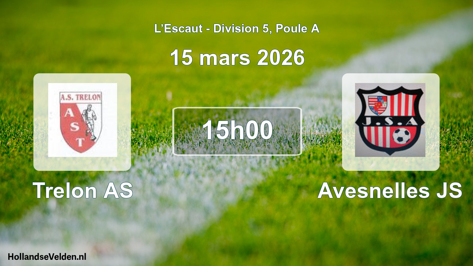 Match programmé: Trelon AS - Avesnelles JS (15 mars 2026)