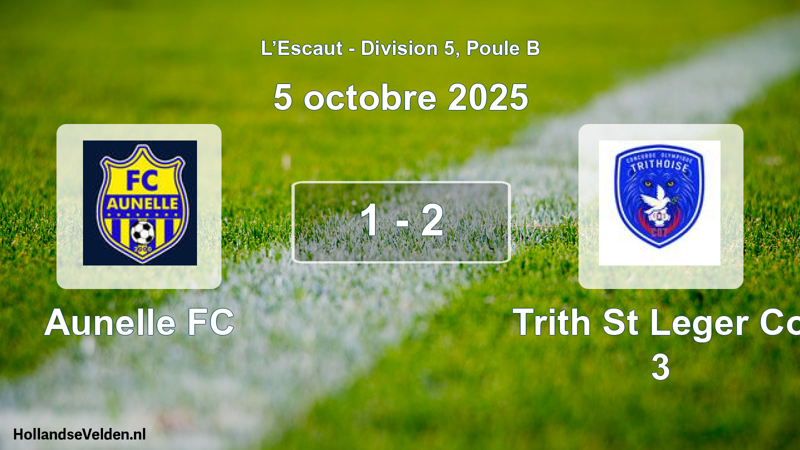 Total number of matches played: Aunelle FC - Trith St Leger Co 3 1 - 2 (5 October 2025)