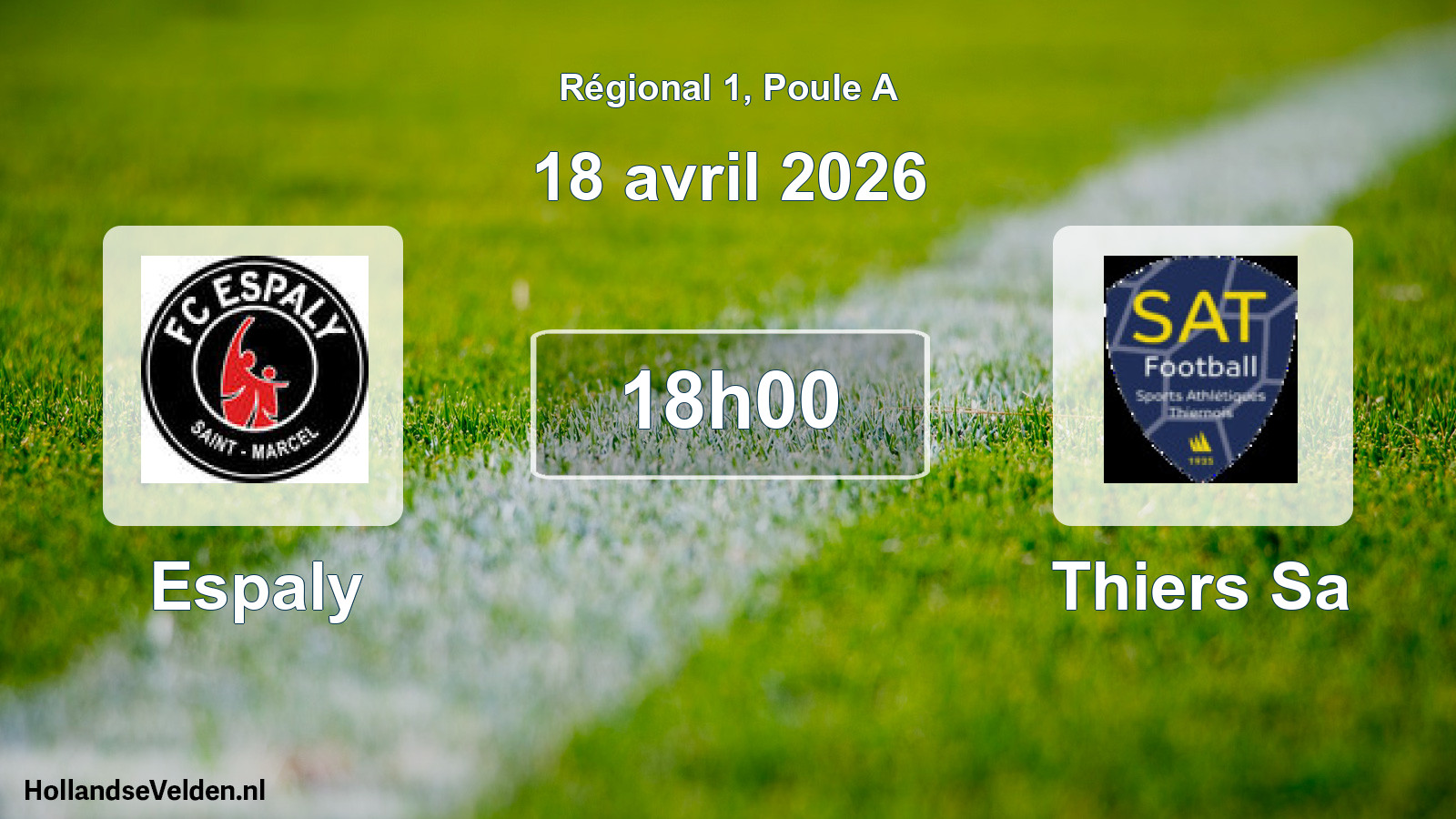 Scheduled Match: Espaly - Thiers Sa (18 April 2026)