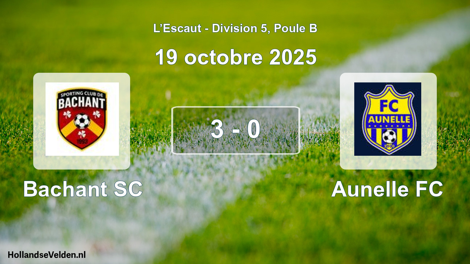 Total number of matches played: Bachant SC - Aunelle FC 3 - 0 (19 October 2025)