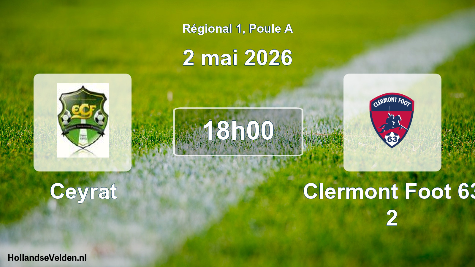 Geplande wedstrijd: Ceyrat - Clermont Foot 63 2 (2 mai 2026)