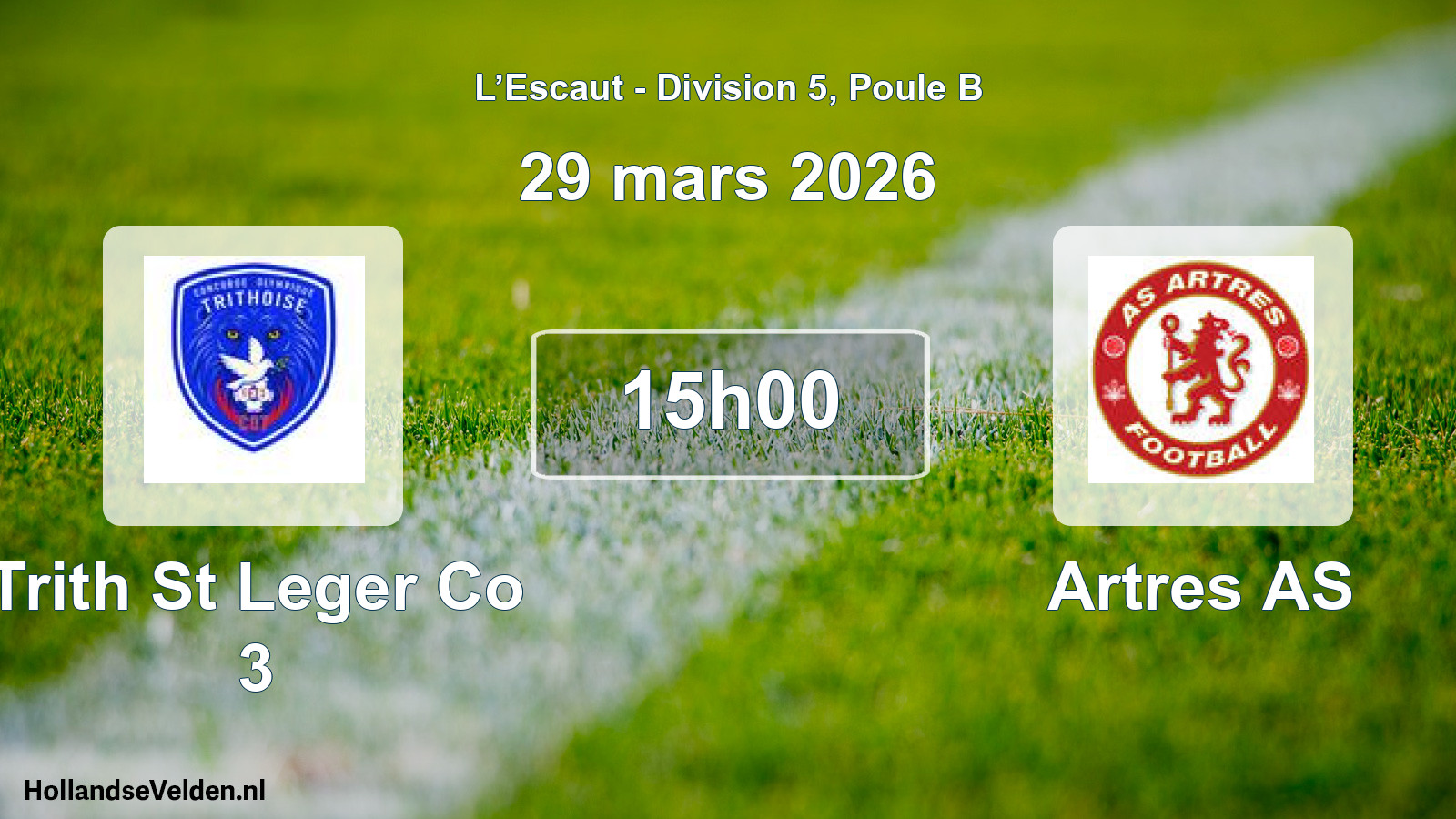 Match programmé: Trith St Leger Co 3 - Artres AS (29 mars 2026)
