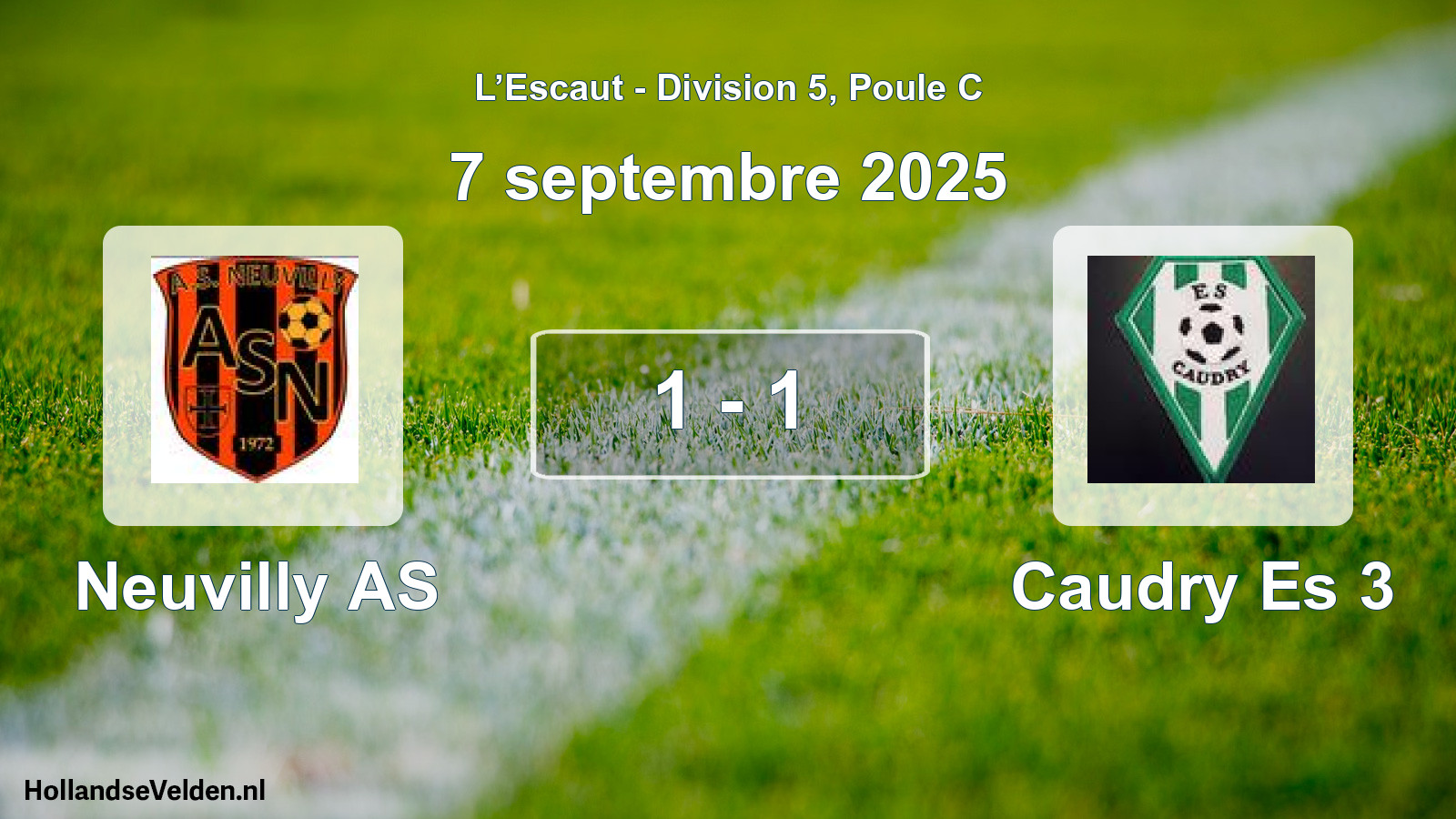 Total number of matches played: Neuvilly AS - Caudry Es 3 1 - 1 (7 September 2025)