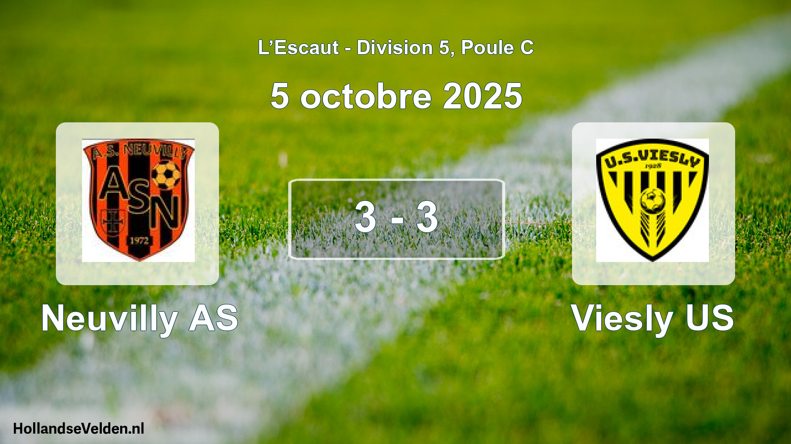 Gespeelde wedstrijd: Neuvilly AS - Viesly US 3 - 3 (5 oktober 2025)