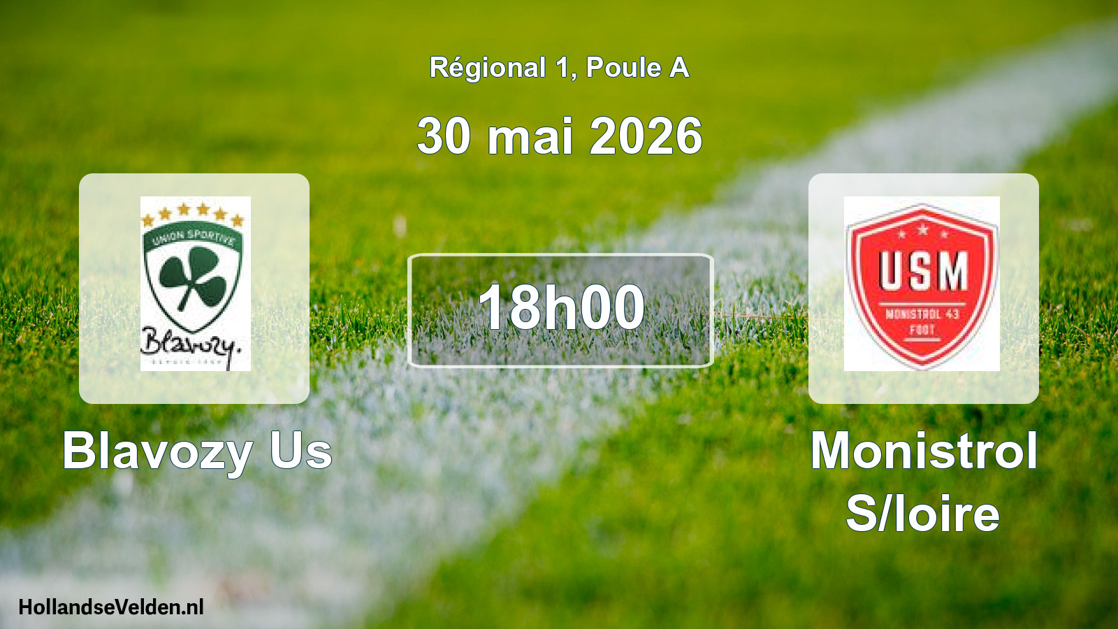 Geplande wedstrijd: Blavozy Us - Monistrol S/loire (30 mei 2026)