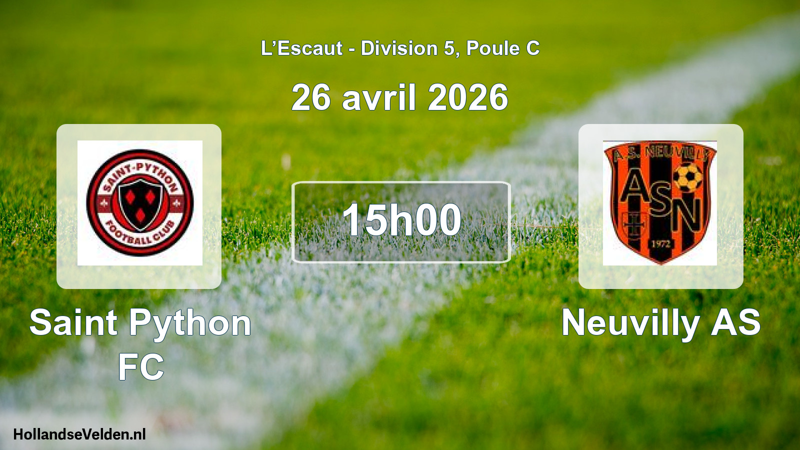 Match programmé: Saint Python FC - Neuvilly AS (26 avril 2026)