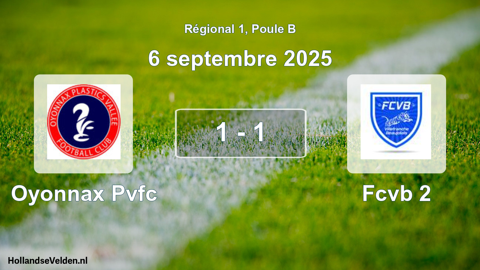 Total number of matches played: Oyonnax Pvfc - Fcvb 2 1 - 1 (6 September 2025)