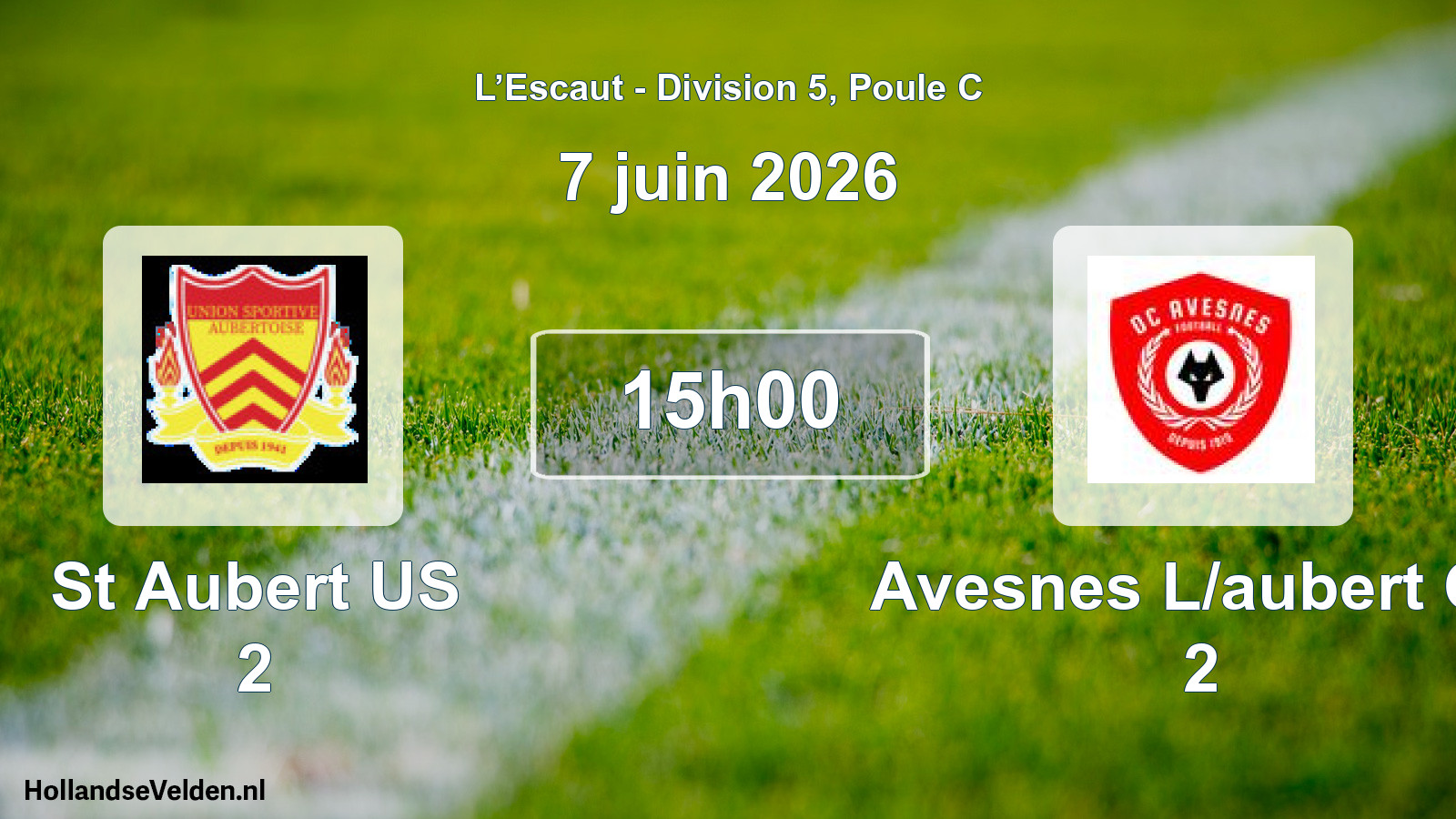 Match programmé: St Aubert US 2 - Avesnes L/aubert Oc 2 (7 juin 2026)