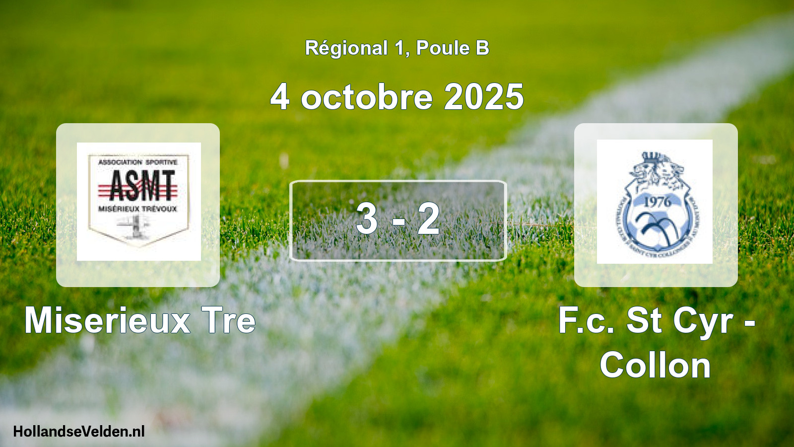 Total number of matches played: Miserieux Tre - F.c. St Cyr - Collon 3 - 2 (4 October 2025)