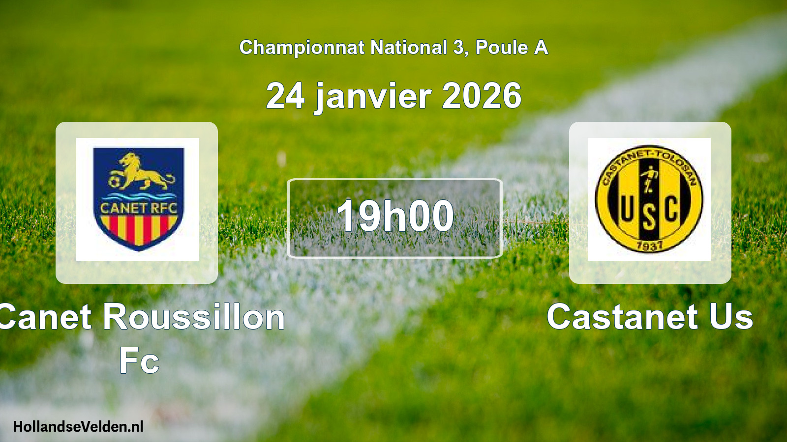 Scheduled Match: Canet Roussillon Fc - Castanet Us (24 January 2026)