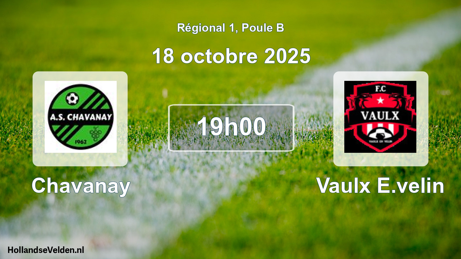 Geplande wedstrijd: Chavanay - Vaulx E.velin (18 octobre 2025)