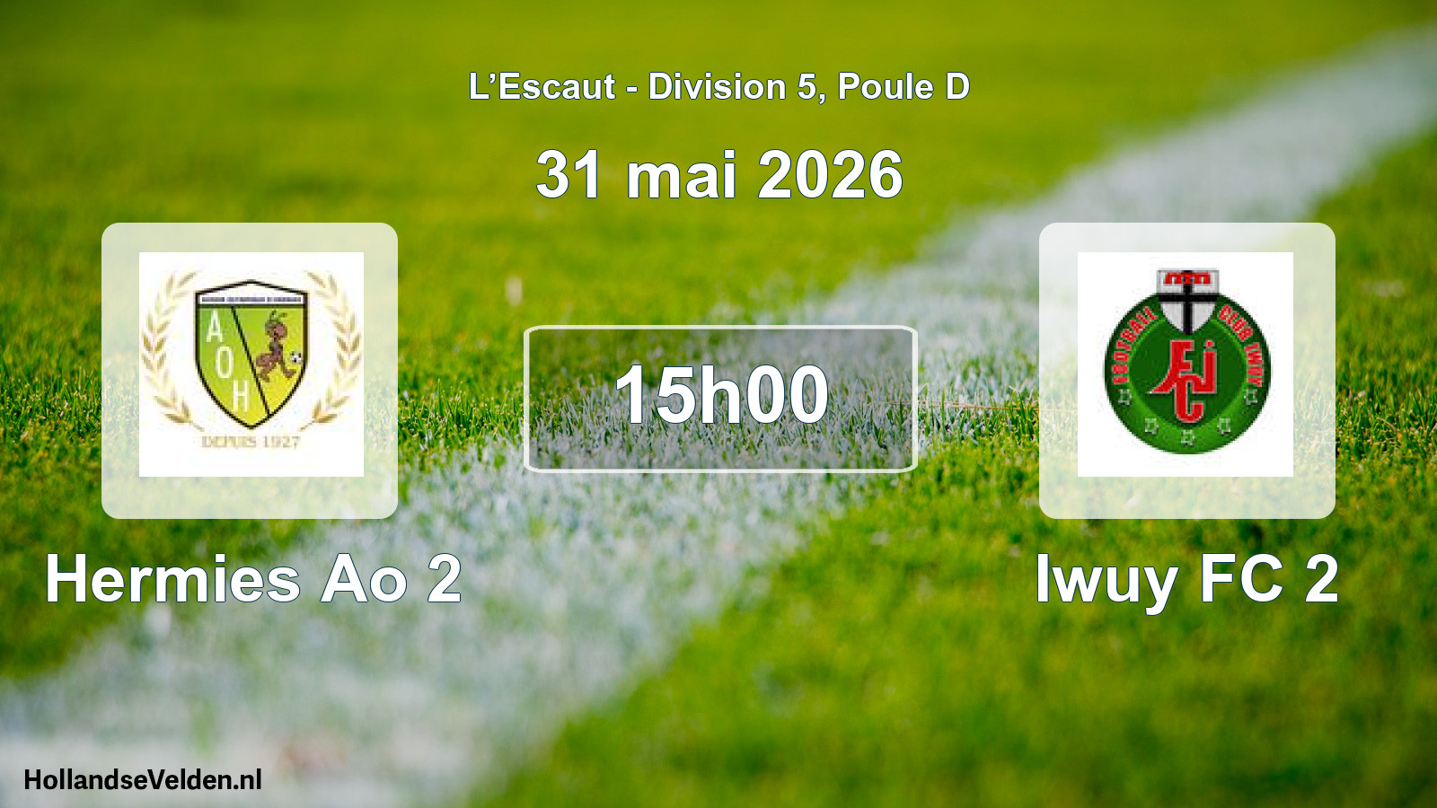 Match programmé: Hermies Ao 2 - Iwuy FC 2 (31 mai 2026)
