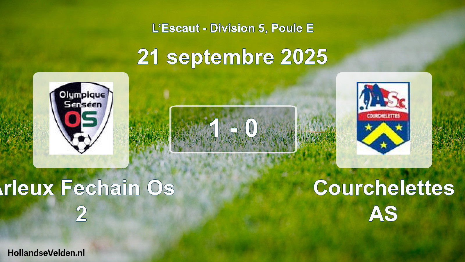 Match joué: Arleux Fechain Os 2 - Courchelettes AS 1 - 0 (21 septembre 2025)