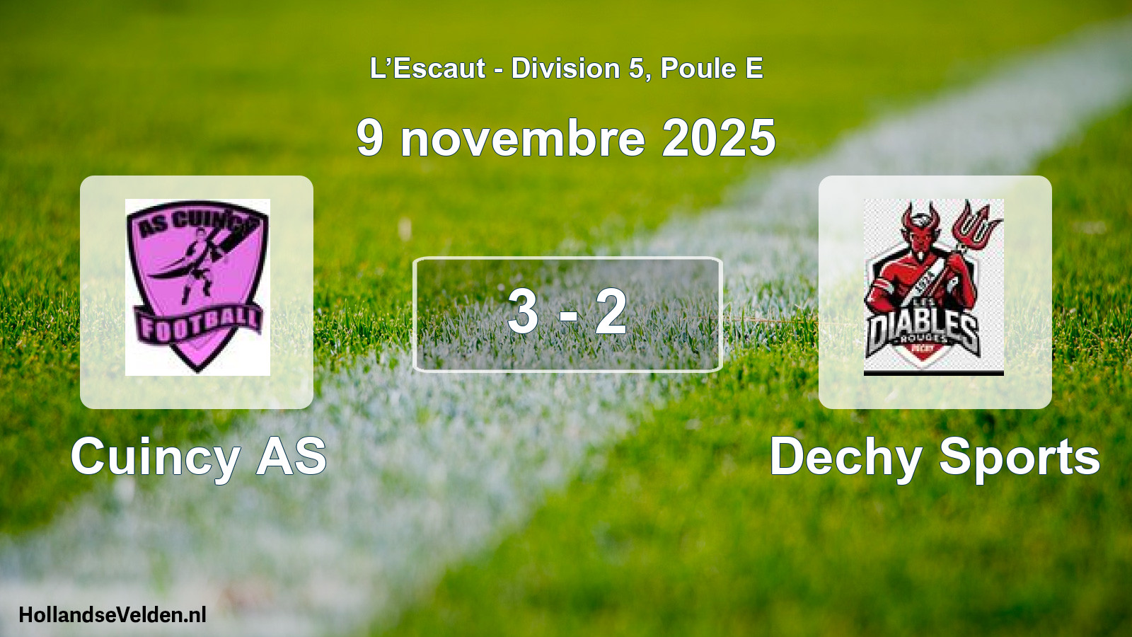 Match joué: Cuincy AS - Dechy Sports 3 - 2 (9 novembre 2025)