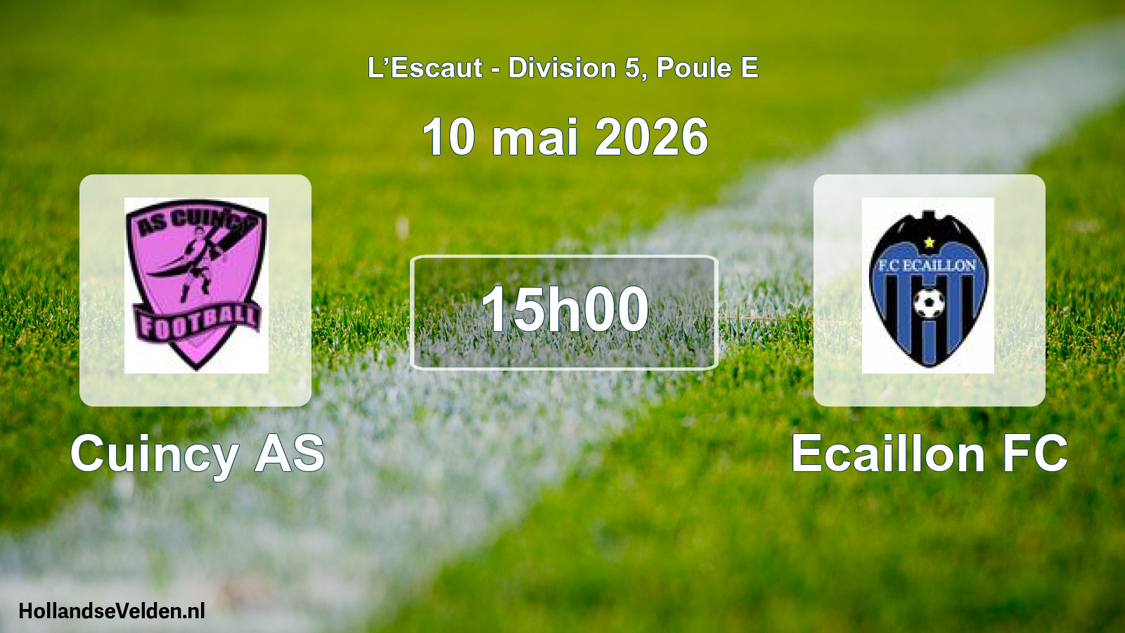 Match programmé: Cuincy AS - Ecaillon FC (10 mai 2026)