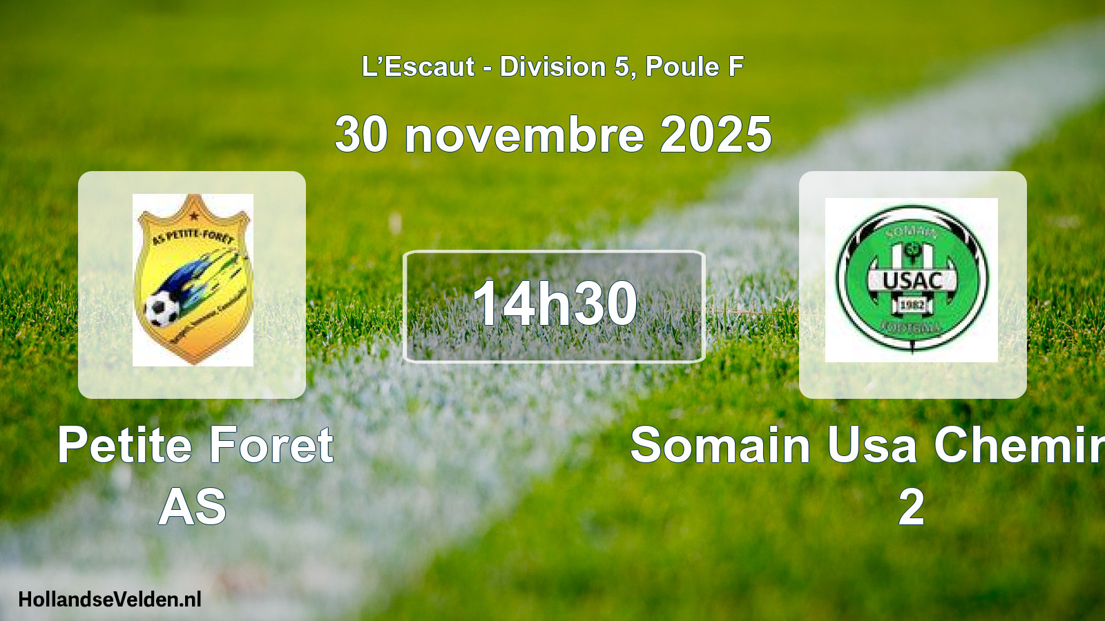 Scheduled Match: Petite Foret AS - Somain Usa Cheminots 2 (30 November 2025)