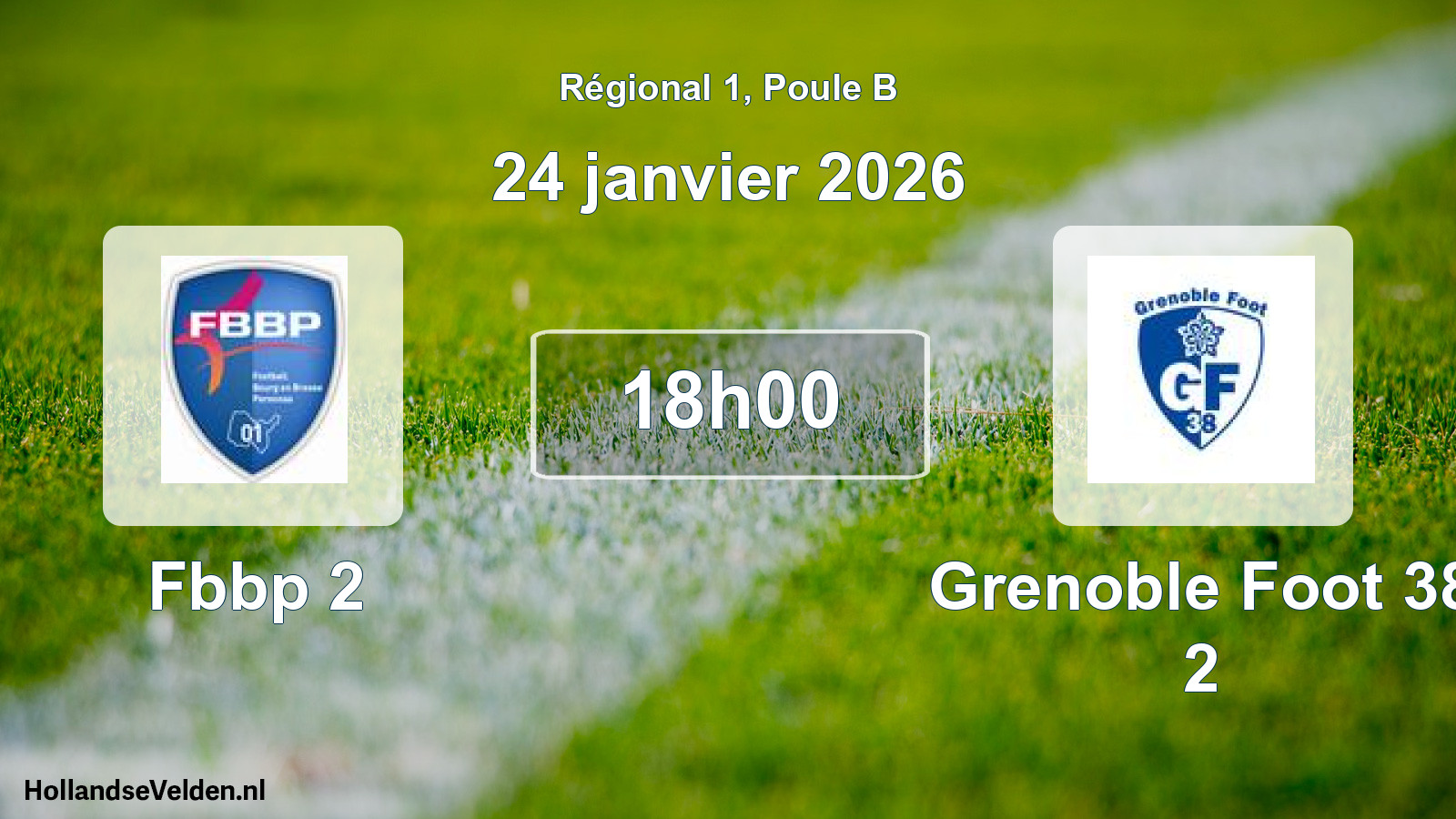 Scheduled Match: Fbbp 2 - Grenoble Foot 38 2 (24 January 2026)