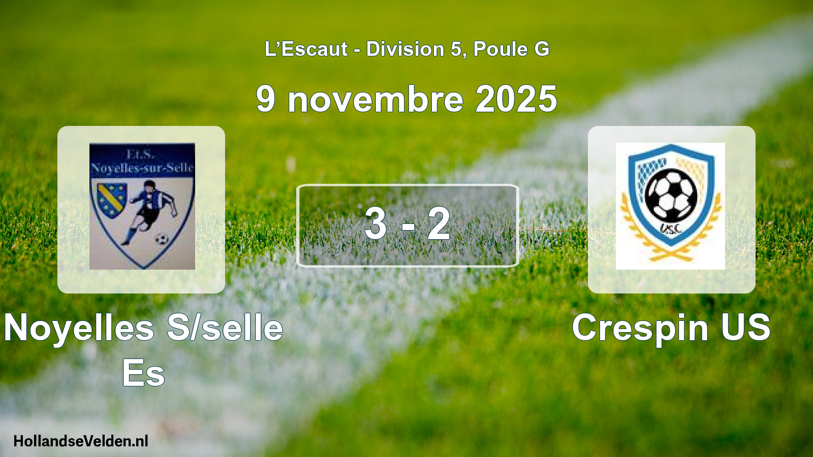 Gespeelde wedstrijd: Noyelles S/selle Es - Crespin US 3 - 2 (9 november 2025)