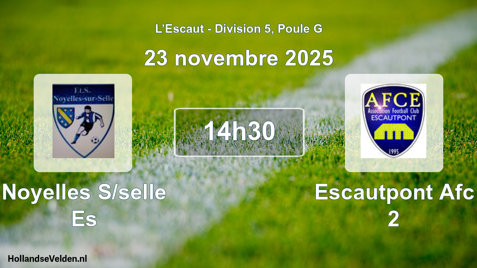 Match programmé: Noyelles S/selle Es - Escautpont Afc 2 (23 novembre 2025)