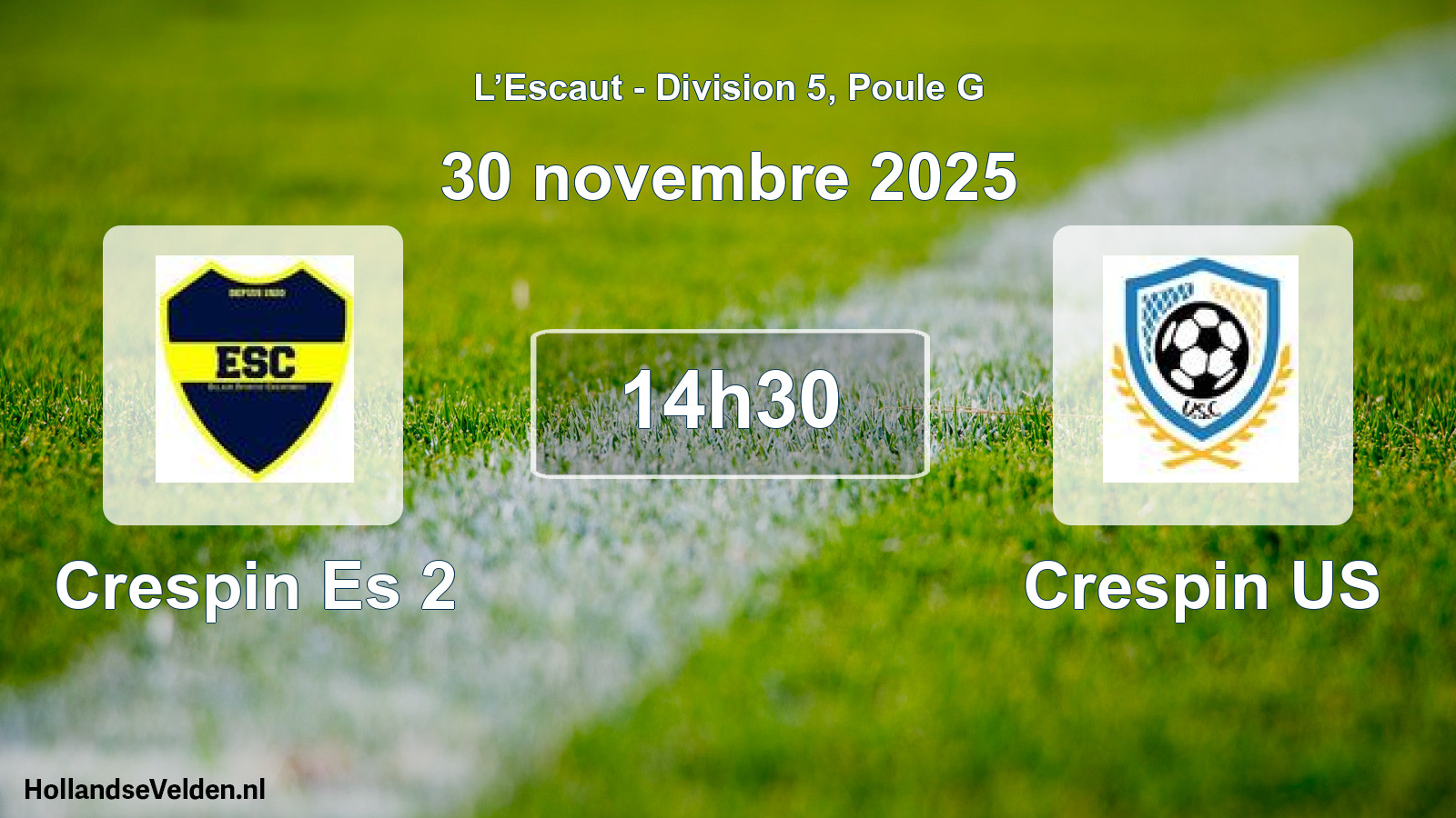 Match programmé: Crespin Es 2 - Crespin US (30 novembre 2025)