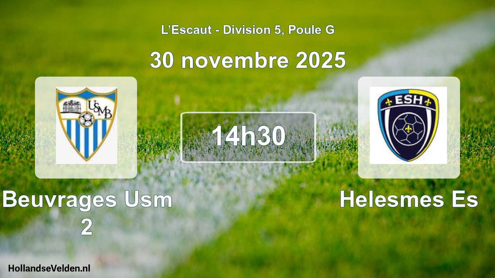 Match programmé: Beuvrages Usm 2 - Helesmes Es (30 novembre 2025)