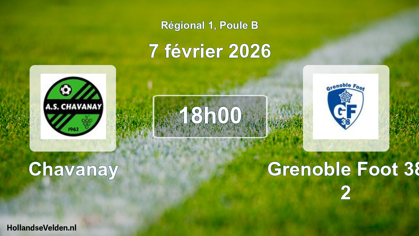 Geplande wedstrijd: Chavanay - Grenoble Foot 38 2 (7 février 2026)